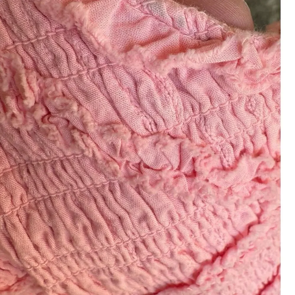 LoveShackFancy NWT Marsinia Large Ruffle Cotton Dress in Bubblegum Pink - Picture 13 of 16